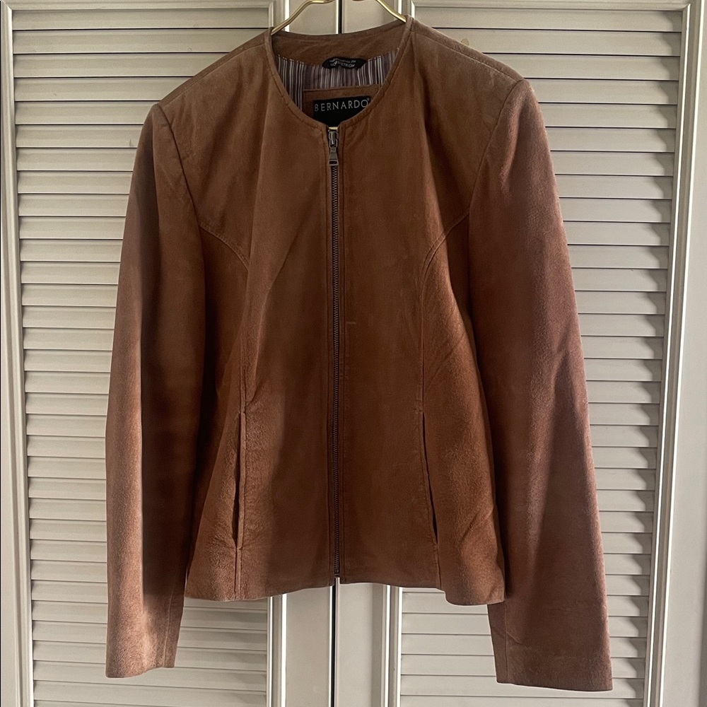 Bernardo Women's Tan suede leather Jacket